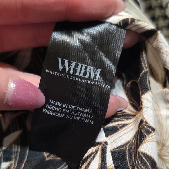 White House Black Market Houndstooth Blazer with Brown Trim - Picture 12 of 16